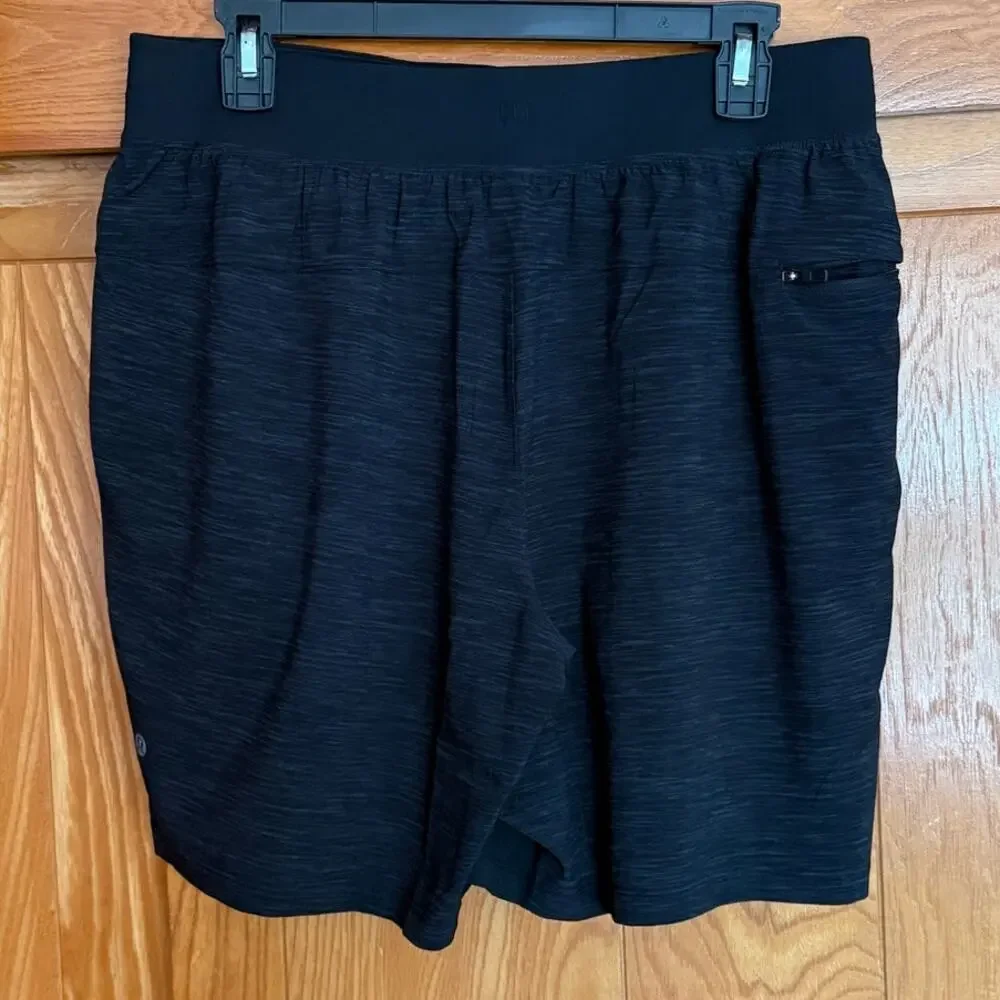 Black Lululemon Men’s T.H.E. Short Linerless 7